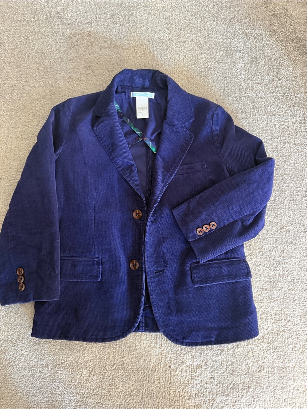 Janie & JackNavy Blue Kids Corduroy Blazer Jacket, size 5